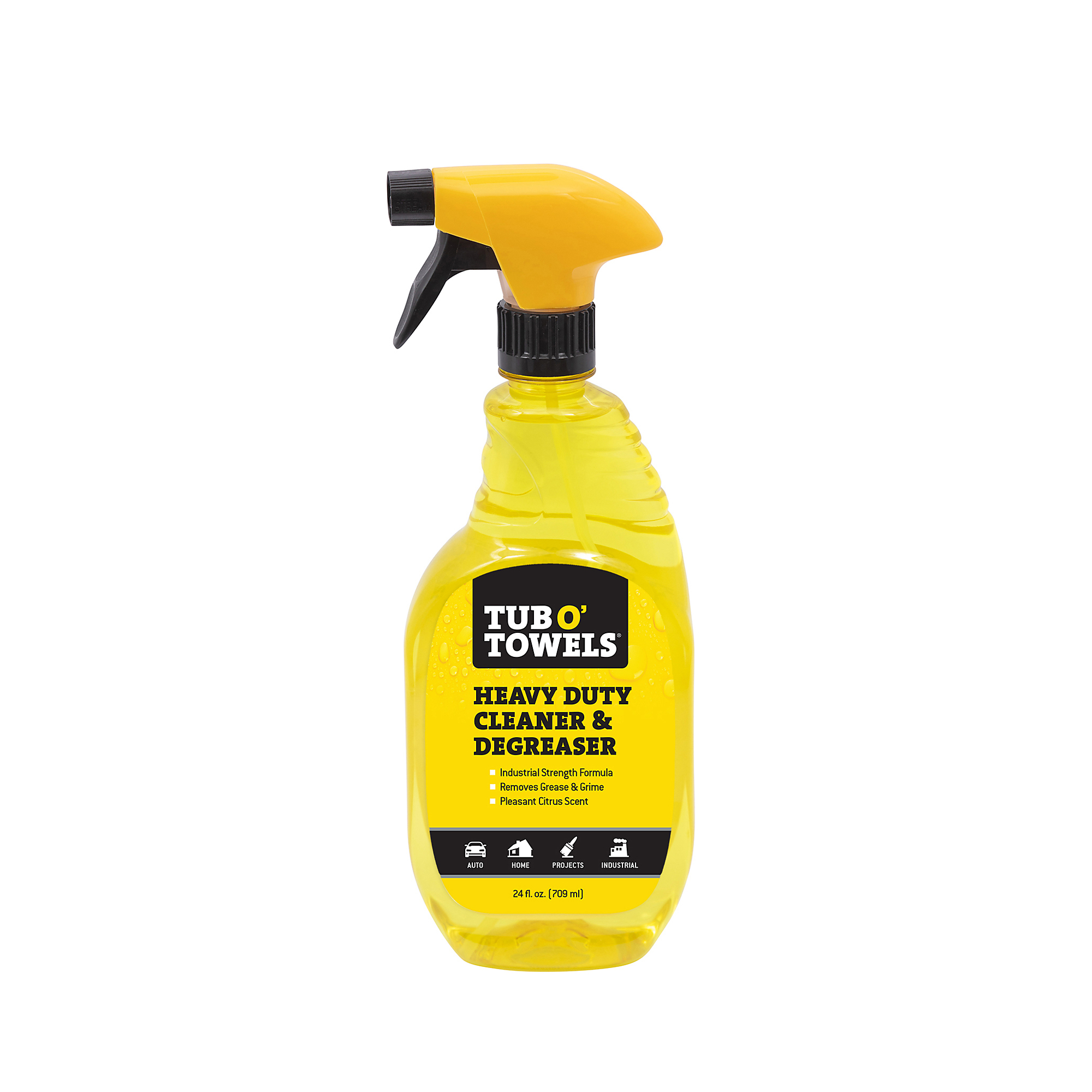 Tub O' Towels, Heavy Duty Cleaner Degreaser Spray, 24 oz., Ounces 24 oz, Scent Type Citrus, Model# TW24-SPR